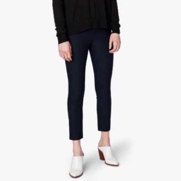 Derek Lam 10 Crosby SULLIVAN Navy Blue Ponte High Waist Ankle Pants Cropped Sz 2 - Picture 1 of 13
